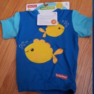 Fisher Price Sun Shirt 50+ UPF  Protection Blue 4T